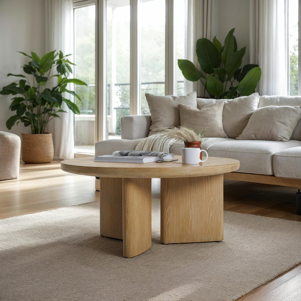 Infinity Solid Oak Coffee Table, Light Brown