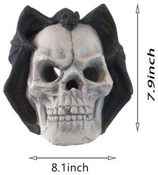 Gewnee Fire Pit Demon Skull Gas Log for Ventless & Vent Free