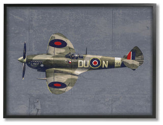 Kids Military Air Plane Blue Design, 16"x20"