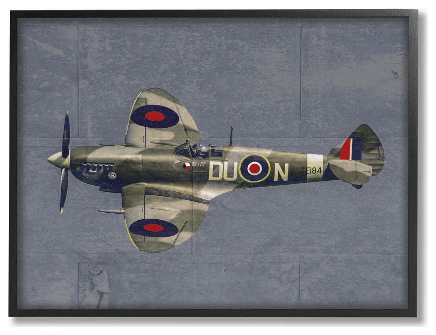 Kids Military Air Plane Blue Design, 16"x20"