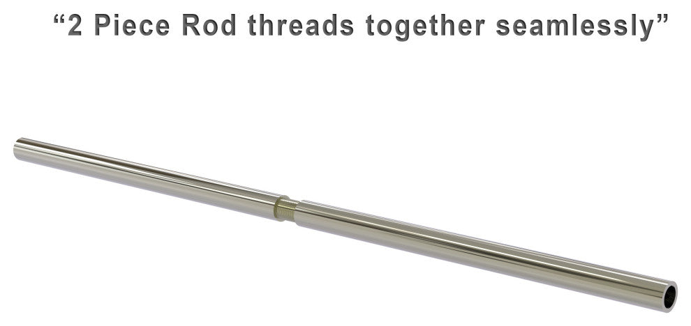 60" Shower Curtain Rod, Polished Nickel