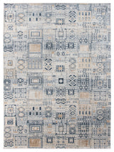 Haleena Inca Navy/Gold Polyester Blend Area Rug, 7'6"x9'6"