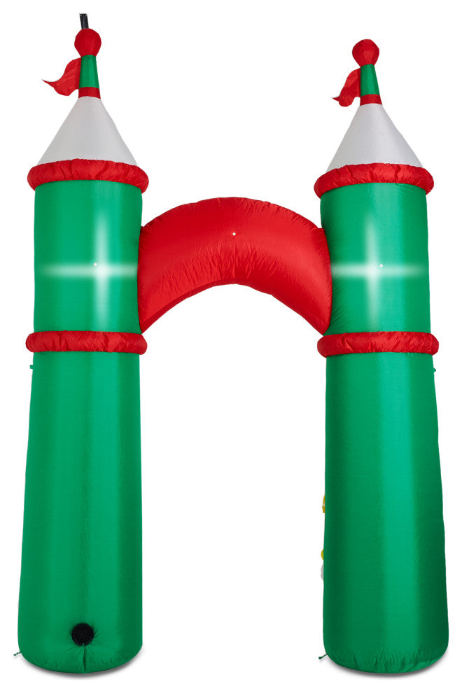 10FT Lighted Inflatable Arch Gate With Soldiers Decor