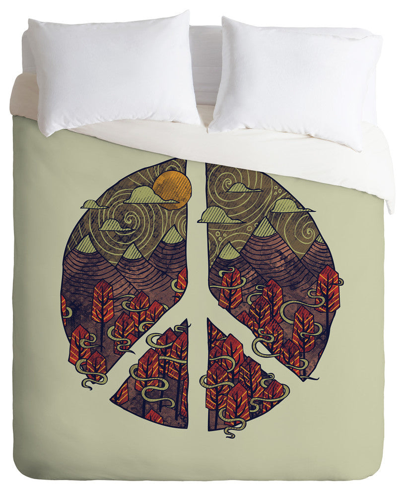 Deny Designs Hector Mansilla Peaceful Landscape Duvet Cover - Lightweight