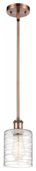 Innovations 516-1S-AC-G1113 1-Light Mini Pendant, Antique Copper