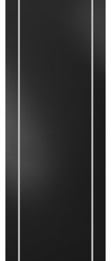 Slab Barn Door Panel 18 x 96 | Planum 0410 Matte Black with  | Sturdy Finished