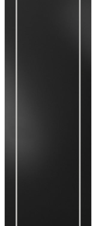 Slab Barn Door Panel 18 x 96 | Planum 0410 Matte Black with  | Sturdy Finished