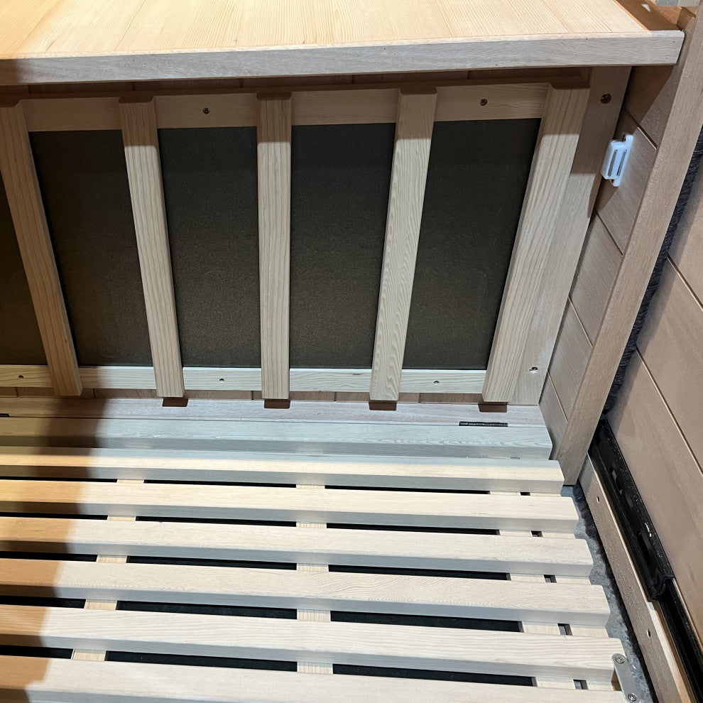 Extendable Indoor FAR Infrared Heating Sauna Bluetooth, Wood, 2-Person