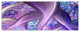 Purple Blue Fractal Curves, Abstract Canvas Art Print, 70"x28", 6 Panels