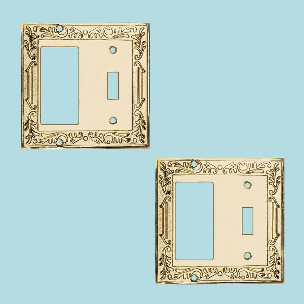 2 Victorian Switch Plate GFI Toggle PVD Solid Brass |