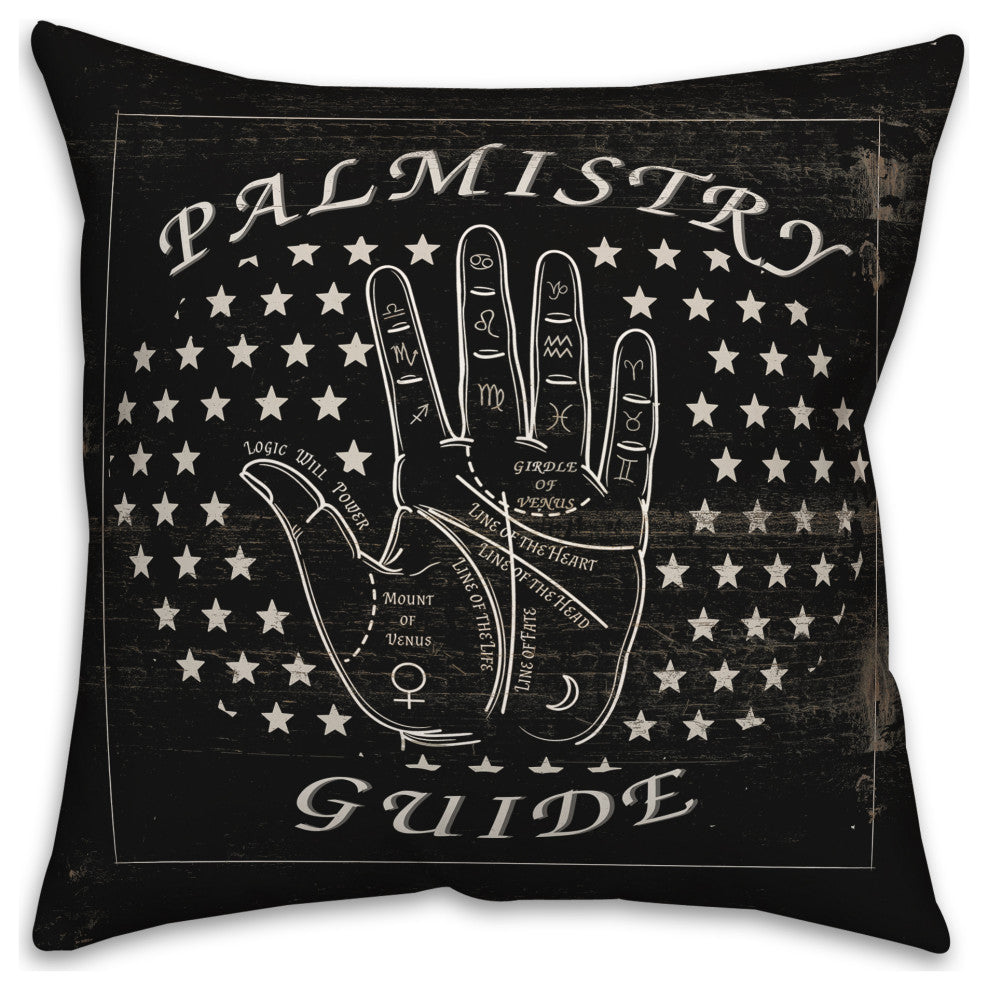 Palmistry Guide 16x16 Throw Pillow