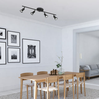 Temendo 4-LIght Fixed Track Light, Structured Black Finish