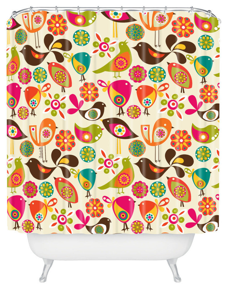 Valentina Ramos Little Birds Shower Curtain