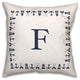 Nautical Monogram - F 18x18 Indoor / Outdoor Pillow