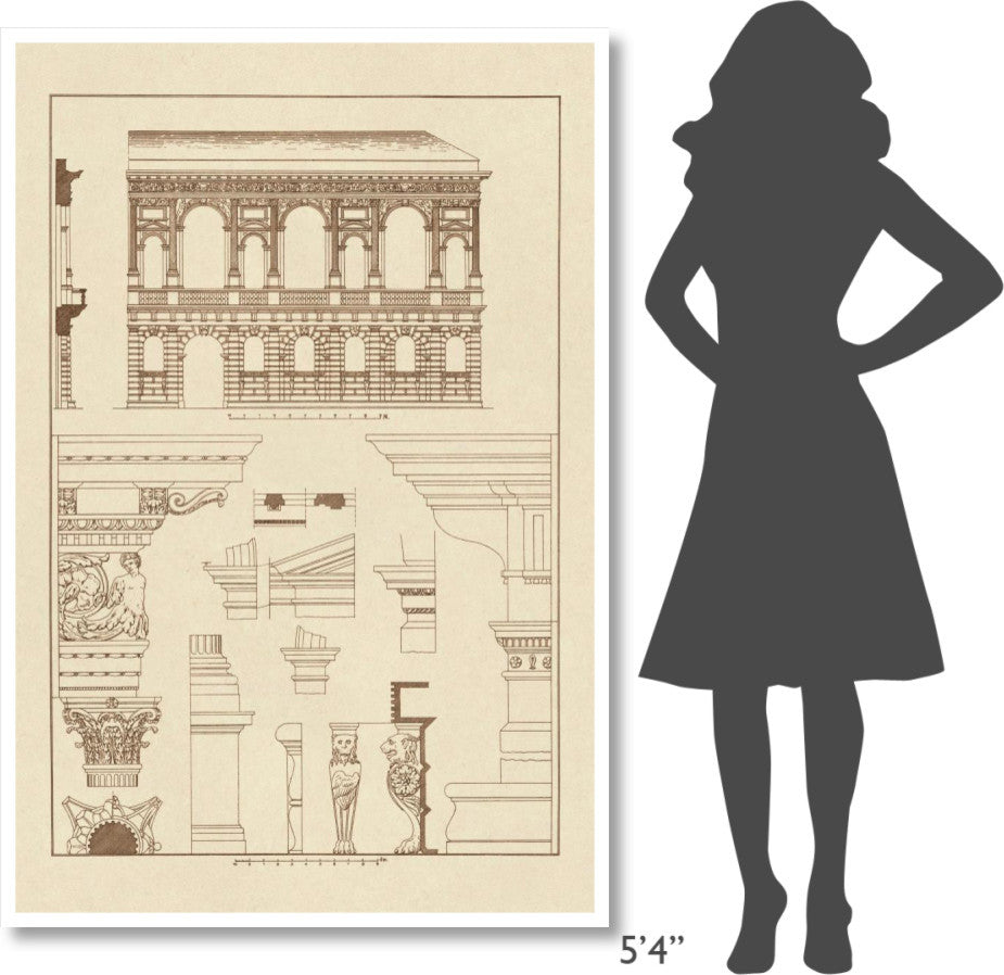 "Palazzo Bevilacqua at Verona" Digital Paper Print by J. Buhlmann, 42"x62"
