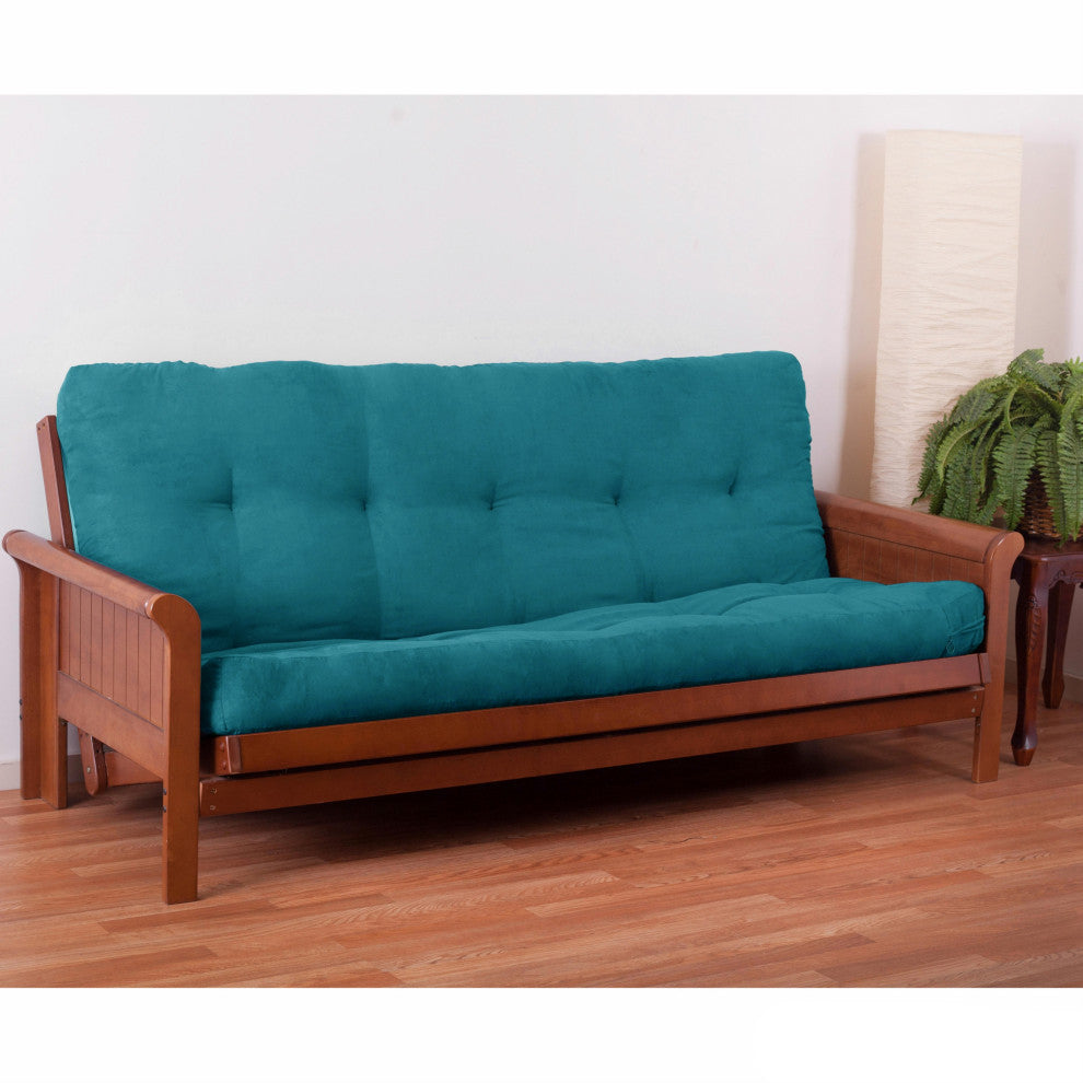 Blazing Needles Vitality 5" Microsuede Full Futon Mattress, Aqua Blue