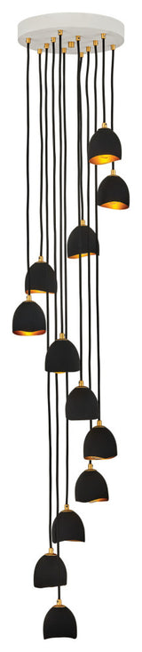 Hinkley Lighting 35908 Nula 12 Light 60"W Lisa McDennon Multi - Shell Black