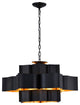 Bethel International MU03C30BG 12 Light Chandelier, Matte Black