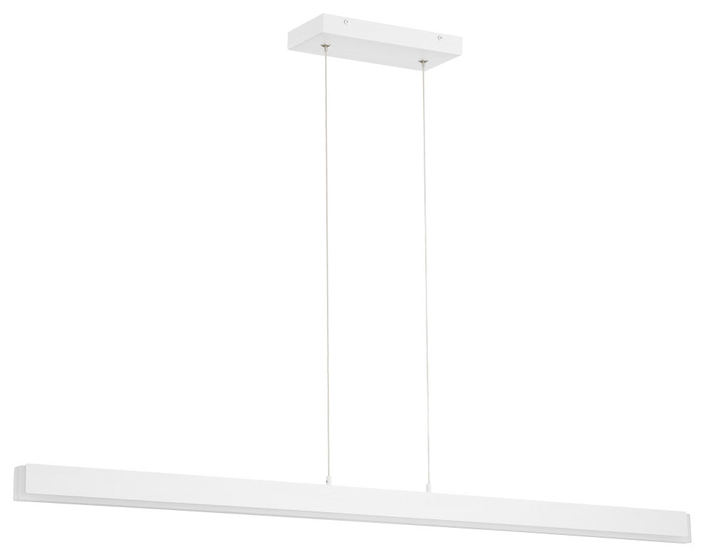 Access Lighting Illume 1-Light LED Pendant, White/Clear, 63155LEDD-MWH-ACR