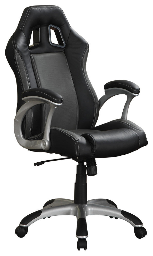 Adjustable Height Office Chair With Air Ventilation in Black