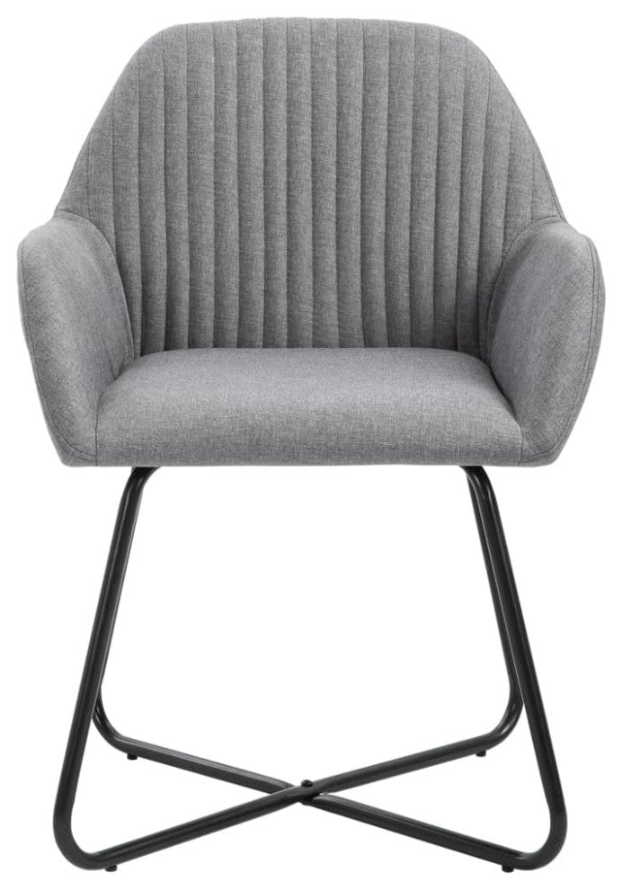 vidaXL Dining Chairs 4 pcs Light Gray Fabric