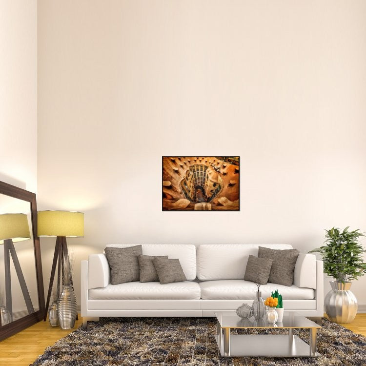 "Casa Mila La Pedrera Barcelona." Framed Canvas Giclee by Massimo Cuomo, 37x26"