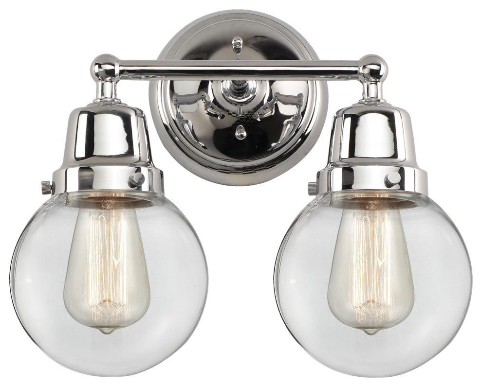 Innovations 623-2W-PC-G202-6 2-Light Bath Vanity Light, Polished Chrome