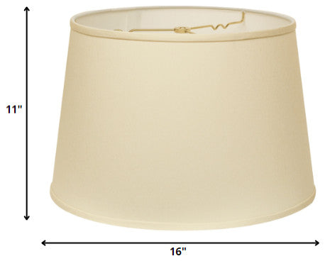 16" Ivory Rounded Empire Slanted No Slub Lampshade