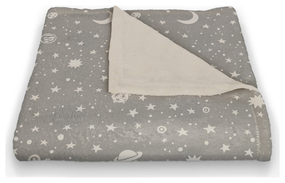 Space Doodle 50x60 Coral Fleece Blanket