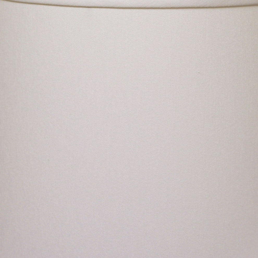 15" White Throwback Drum No Slub Lampshade