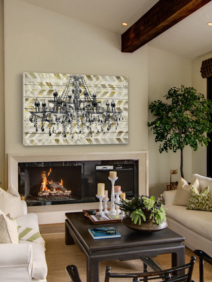 "Silver Elegance" Print on White Wood, 45"x30"
