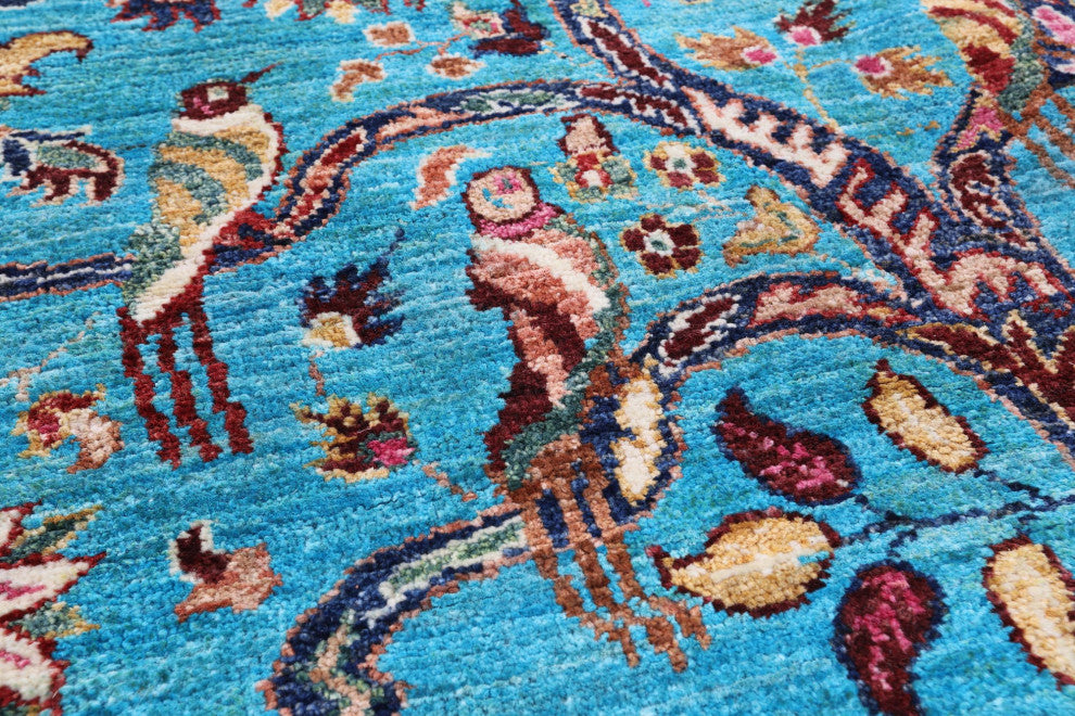 6' 10" X 9' 5" Persian Gabbeh Tribal Handmade Wool Rug Q11218