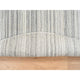Gray, Hand Loomed, Undyed Natural Wool Modern Design Round Rug, 6'0"x6'0"