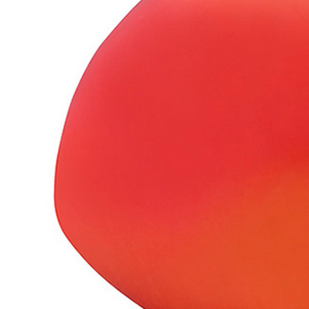 Benzara BM240309 Table Lamp With Heart Shaped Glass Shade, Red