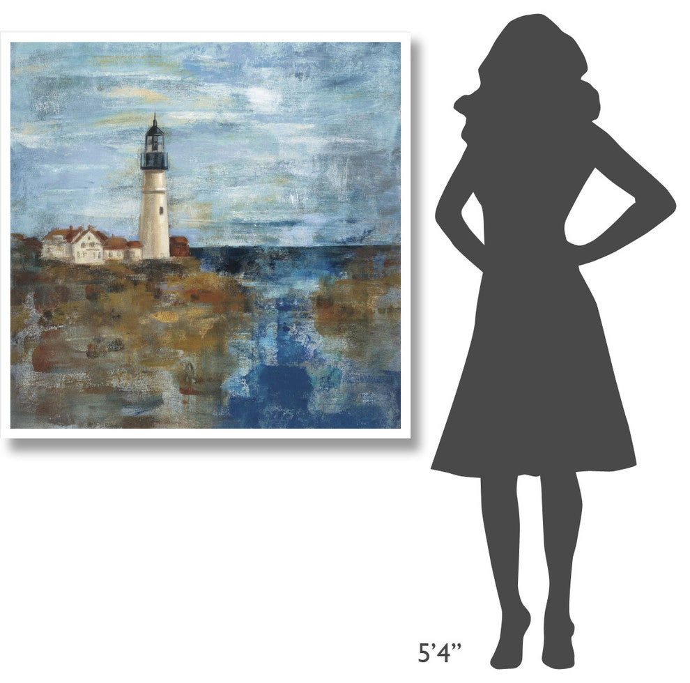 "Lighthouse Dream" Digital Paper Print by Silvia Vassileva, 42"x42"