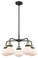 Innovations Olean 5 24.5" Chandelier Black Antique Brass