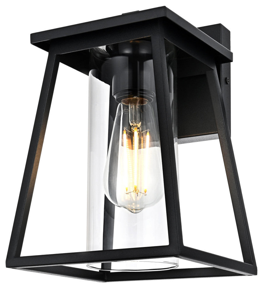 Home Living 7" Outdoor Wall Sconce, Black