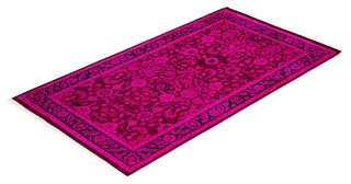 Overdyed, One-of-a-Kind Hand-Knotted Area Rug Pink, 3'1"x5'5"
