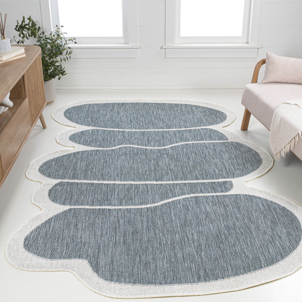 Jasper Modern Rustic Abstract Indoor/Outdoor Shaped Area Rug