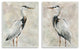 Abstract Watercolor Great Heron Birds Expressive Tan Feathers,13 x 19