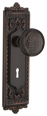 Egg and Dart Plate With Keyhole Double Dummy Craftsman Knob