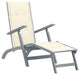 Vidaxl Outdoor Deck Chair With Footrest And Cushion Solid Acacia Wood