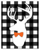 Halloween Deer Buffalo Check Print on Canvas