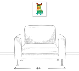 Designs Direct Creative Group Paint Silhouette Corgi 12x12 Canvas Wall Art