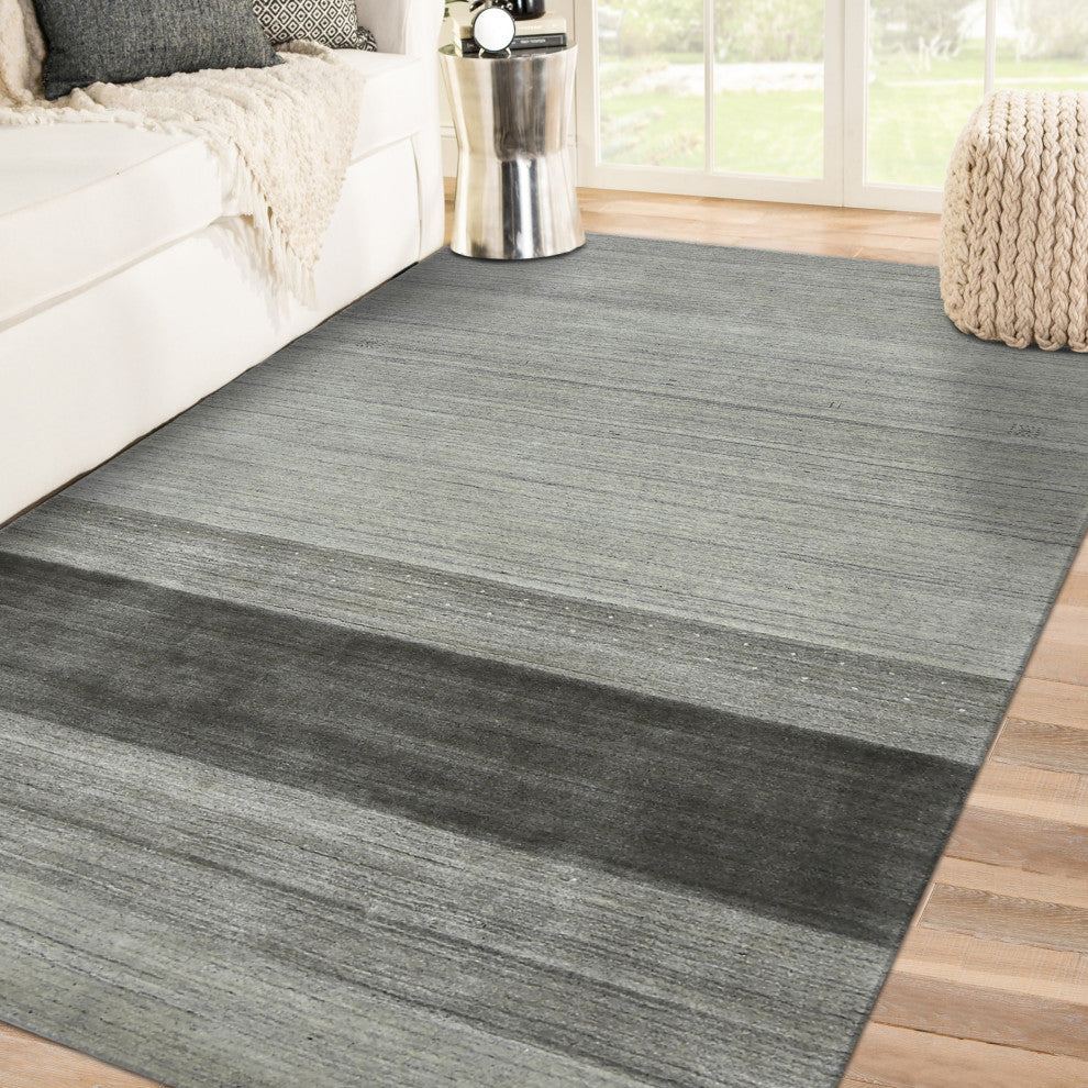Blend Verwood Area Rug, Gray, 10' x 14', Striped