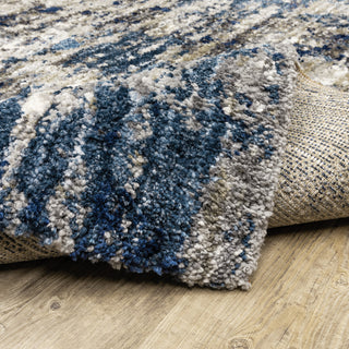 Ashton Galaxy Shag Grey/Blue Area Rug, 3.10X5.5