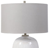 Uttermost Winterscape White Glaze Table Lamp