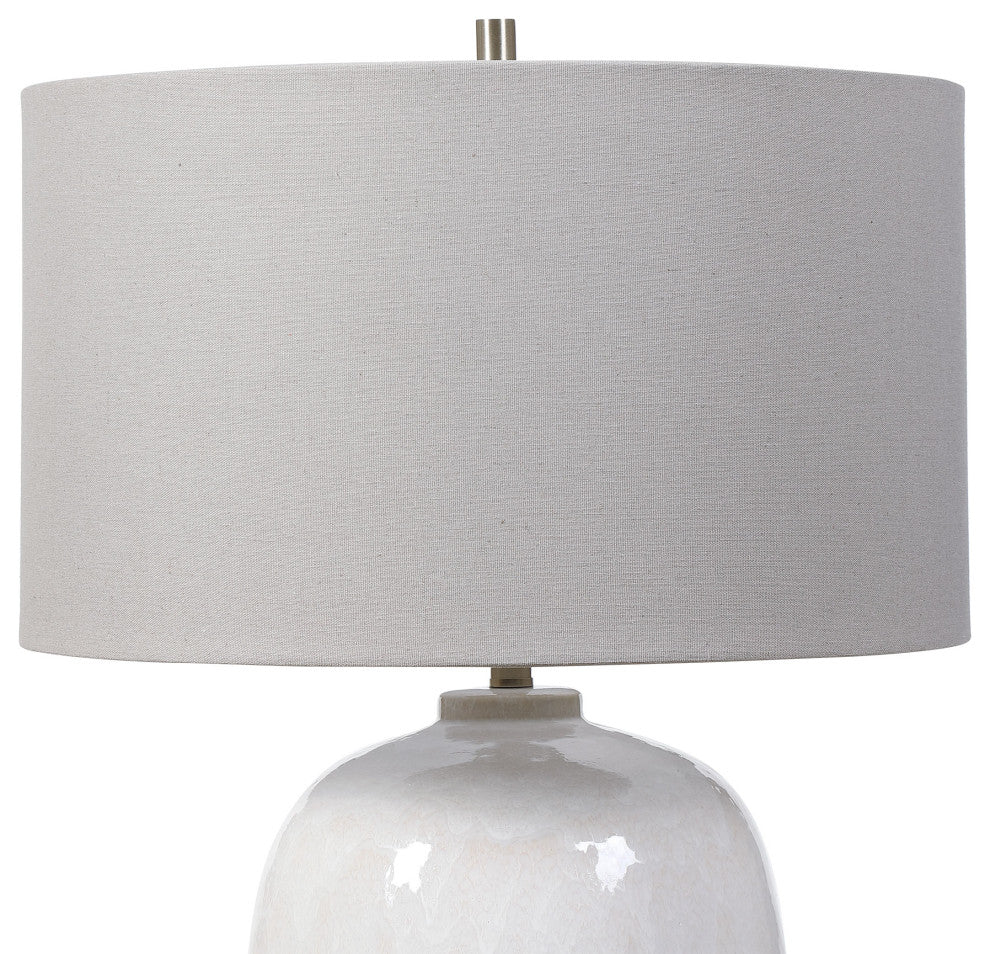 Uttermost Winterscape White Glaze Table Lamp