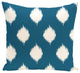 Ikat Dot Geometric Print Outdoor Pillow, Teal, 20"x20"