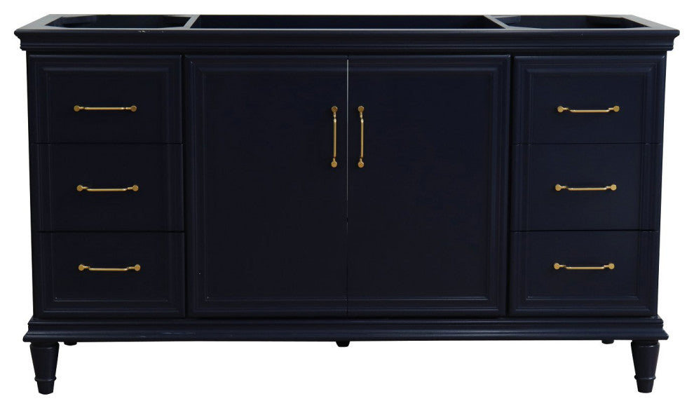 60" Single Vanity, Blue Finish, Cabinet Only